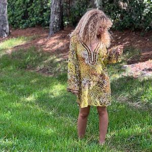 Beach Cover Babe Sheer Beaded Dashiki